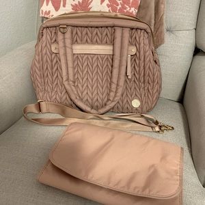 HAPP Brand Paige diaper bag - Dusty Rose